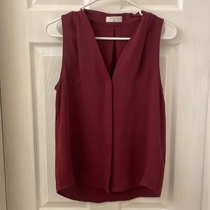 Babaton Xs sleeveless red blouse